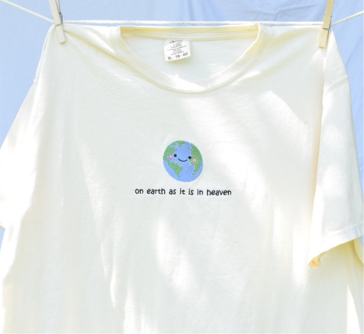On Earth Embroidered Tee