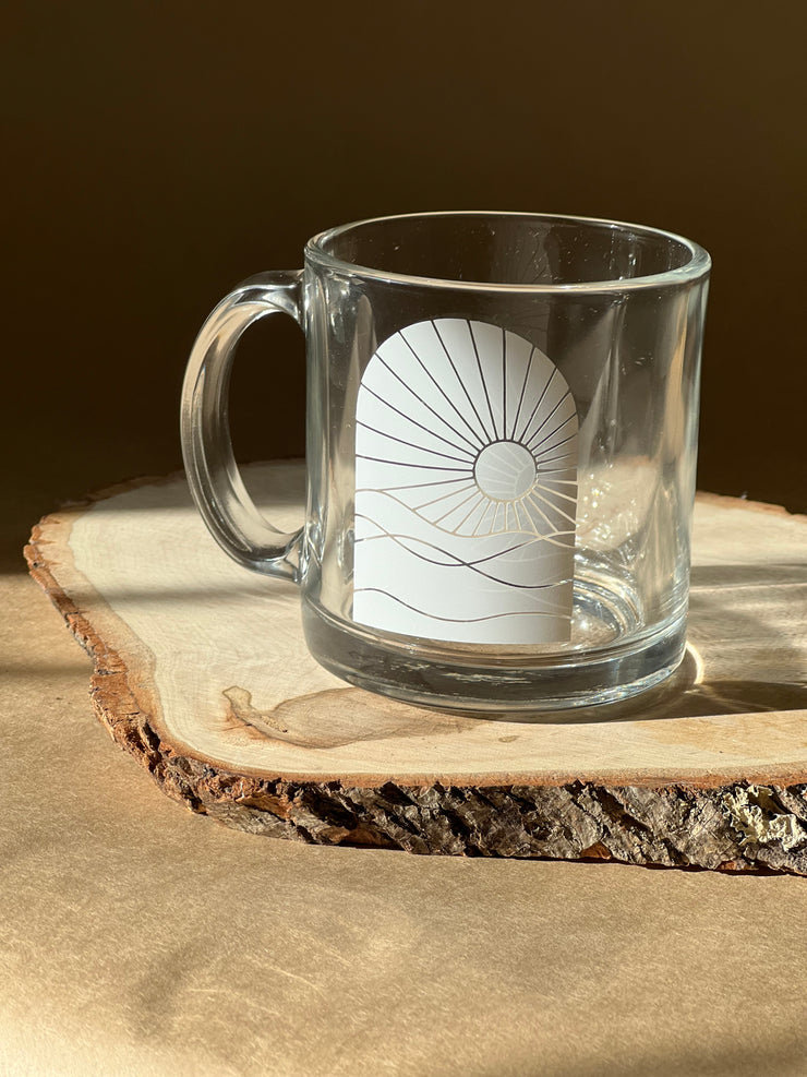 Sunburst Glass Mug