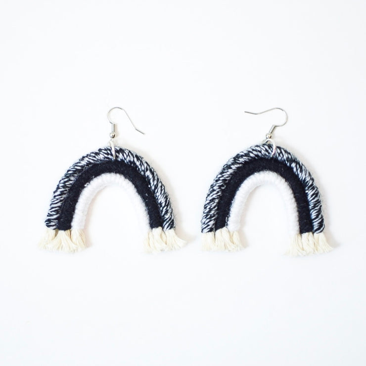 Black Marble Earrings