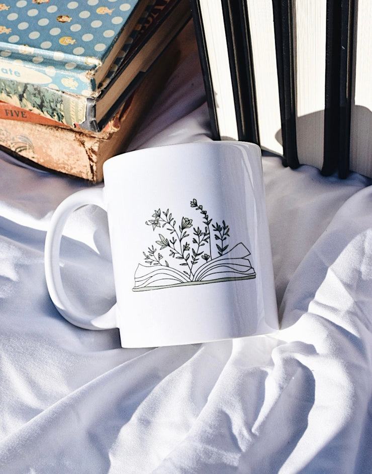 Floral Book Mug