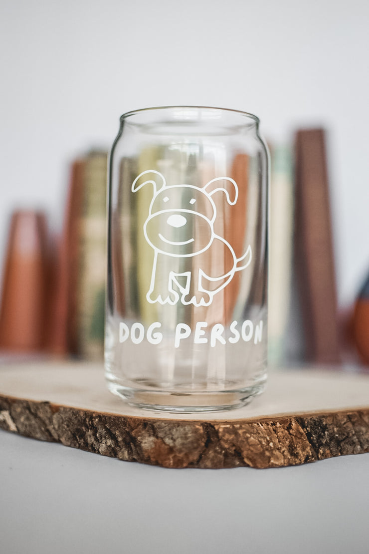 Dog Person Glass